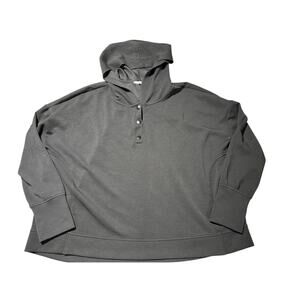 Cable & Gauge Studio Womens 3X Black Hooded Soft Comfy Athletic Pullover